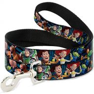 Buckle-Down Dog Leash Toy Story Characters Running Denim Rays Available in Different Lengths and Widths for Small Medium Large Dogs and Cats