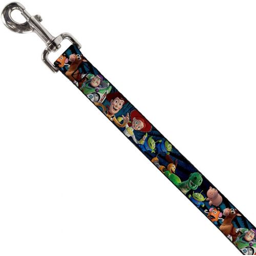  Buckle-Down Dog Leash Toy Story Characters Running Denim Rays Available in Different Lengths and Widths for Small Medium Large Dogs and Cats