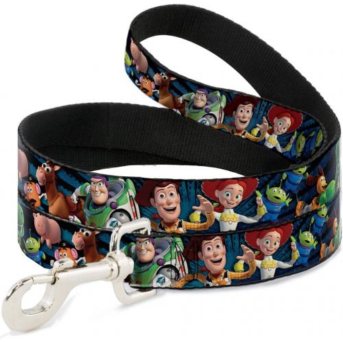  Buckle-Down Dog Leash Toy Story Characters Running Denim Rays Available in Different Lengths and Widths for Small Medium Large Dogs and Cats
