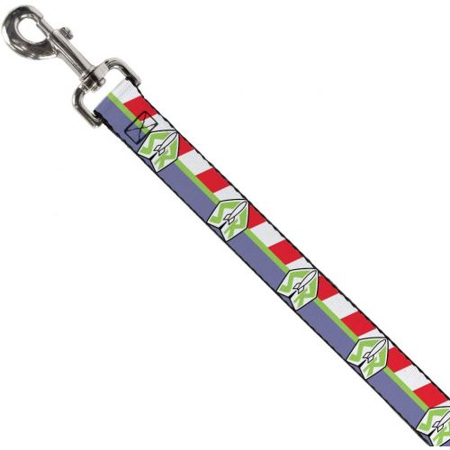  Buckle-Down Dog Leash Toy Story Buzz Lightyear Space Ranger Stripe Red Green Purple Available In Different Lengths And Widths For Small Medium Large Dogs and Cats