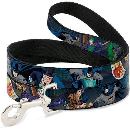  Buckle-Down Dog Leash Batman Battling Villains in Tunnel 6 Feet Long 0.5 Inch Wide