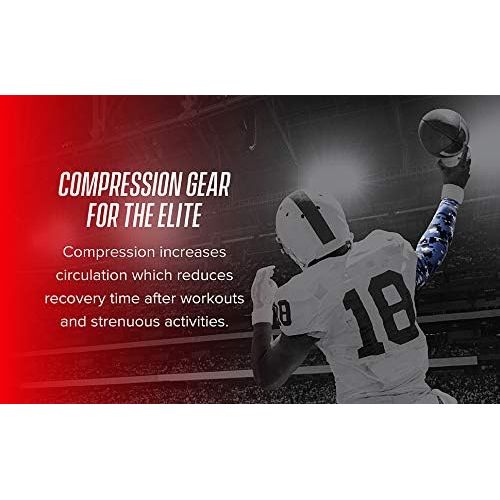  Bucwild Sports B Bucwild Sports Compression Arm Sleeve - Youth & Adult Sizes - Baseball Football Basketball Sports (1 Arm Sleeve)