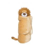 BuddyBagz Lion Brave Buddy, Super Fun & Unique Sleeping Bag/Overnight & Travel Kit for Kids, All in 1 Traveling-Made-Easy Solution Complete with Stuffed Animal, Pillow, Sleeping Ba