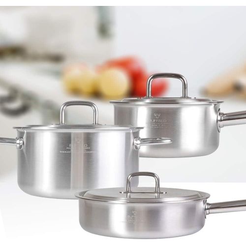  [아마존 핫딜] Buffalo ATSPOTSET Tri-Ply 6 Piece Stainless Steel Premium Cookware Set