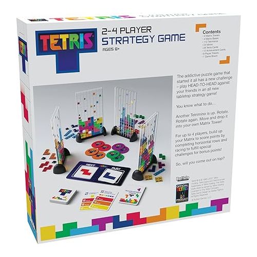  Buffalo Games - Tetris - Strategic Puzzle Game - Great for Family or Adult Game Night - Ages 8 and Up - 2 to 4 Players