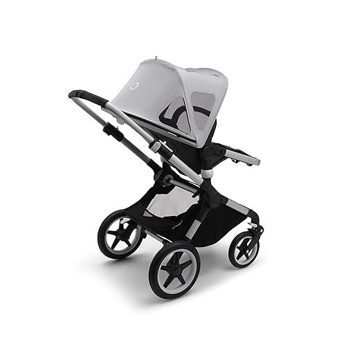  Bugaboo Fox 2 / Lynx Breezy Sun Canopy - Extendable Sun Canopy with UPF Sun Protection and Mesh Ventilation Panels, Also Compatible with Fox and Cameleon3 - Misty Grey