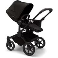 Bugaboo Donkey 5 Mono Complete - Single Stroller Converts to Side-by-Side Double Stroller, Multiple Seat Positions - Black/Midnight Black-Midnight Black