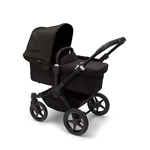  Bugaboo Donkey 5 Mono Complete - Single Stroller Converts to Side-by-Side Double Stroller, Multiple Seat Positions - Black/Midnight Black-Midnight Black