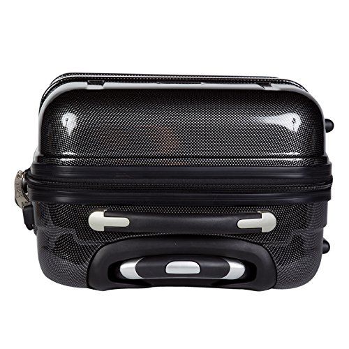  Bugatti 3 Piece Hard Luggage Set, Black, One Size