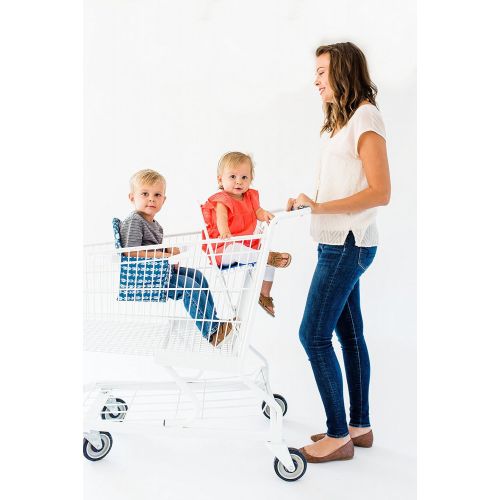  [아마존베스트]Buggy Bench The Original Shopping Cart Seat (Navy Blue) for Baby, Toddler, Twins, and Triplets (Up to 40 Pounds)