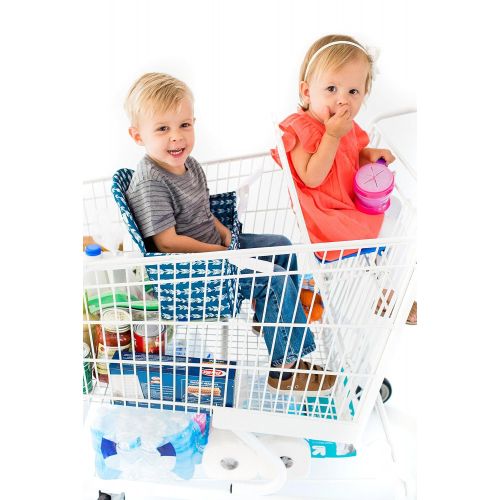  [아마존베스트]Buggy Bench The Original Shopping Cart Seat (Navy Blue) for Baby, Toddler, Twins, and Triplets (Up to 40 Pounds)