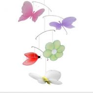 Bugs-n-Blooms Jewel Butterfly Dragonfly Ladybug Flower Bee Nylon Hanging Mobile