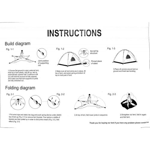  Buha Tent for Camping, Automatic Hydraulic, Sun Shelter, Instant 4 Season Tent 2-3 Person, Portable and Lightweight Pop up Tent