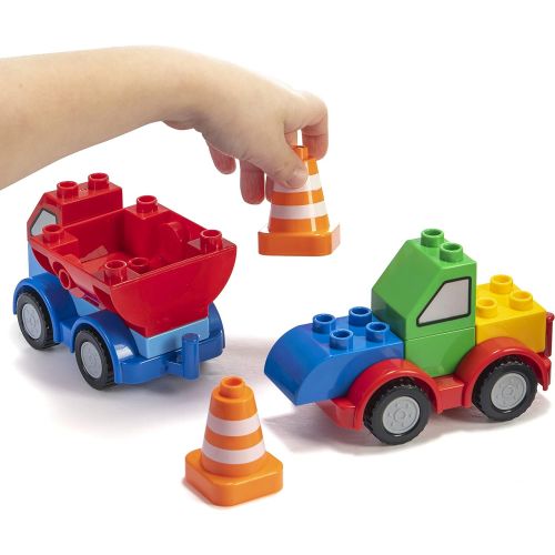  Build model Prextex 60 Pieces Build Your Own Toy Cars Set Building Blocks Building Bricks