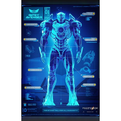  Incredibuilds IncrediBuilds Pacific Rim Uprising Gipsy Avenger Poster and 3D Wood Model Kit - Build, Paint and Collect Your Own Wooden Model - Great for Kids and Adults, 12+ - 6 12 h