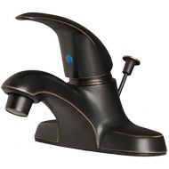 Builders Shoppe 2041TB Single Handle Centerset Lavatory Faucet with Pop-Up Drain Oil Rubbed Bronze Finish