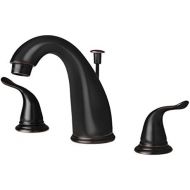 Builders Shoppe 2110TB Two Handle Widespread Lavatory Faucet with Pop-Up Drain Oil Rubbed Bronze Finish