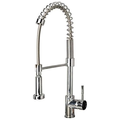  Builders Shoppe 1151CP 21 Single Handle Spring Pull-Down Kitchen Faucet Chrome Finish