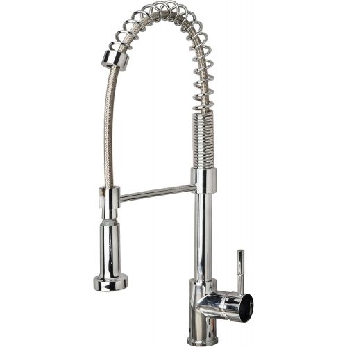  Builders Shoppe 1151CP 21 Single Handle Spring Pull-Down Kitchen Faucet Chrome Finish