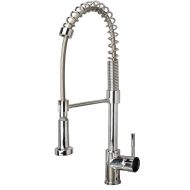 Builders Shoppe 1151CP 21 Single Handle Spring Pull-Down Kitchen Faucet Chrome Finish