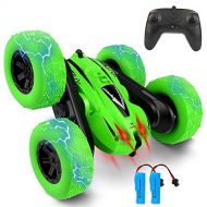 Remote Control Car, Bukm RC Stunt Cars, 4WD 2.4Ghz Double Sided 360° Flips Rotating Vehicles, Off Road Stunt Car for 3 4 5 6 7 8-12 Year Old Kids Boys Girls Christmas Birthday Gift