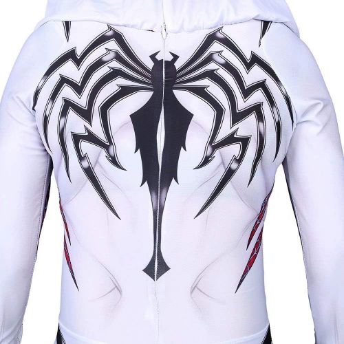  할로윈 용품Bulex Superhero Gwen Stacy Venom Costume Mask Cosplay Spider Zentai Jumpsuit Bodysuit Adults Kids