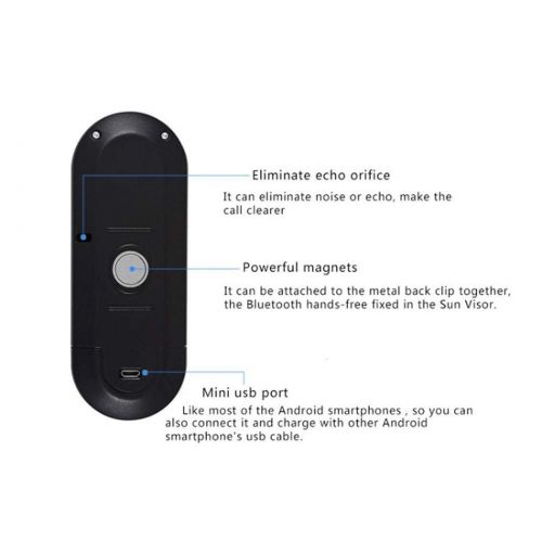  Bulges Bluetooth Car Speakerphone, Bluetooth 4.1 Wireless Audio Music Receiver Car Bluetooth Wireless Music Audio Receiver