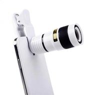 Bulges Universal Mobile Cell Phone HD 8X Clip on Optical Zoom Telescope Camera Lens for iPhone X/8/8Plus/7/7 Plus/6s/6/5, Samsung and Most Smartphones