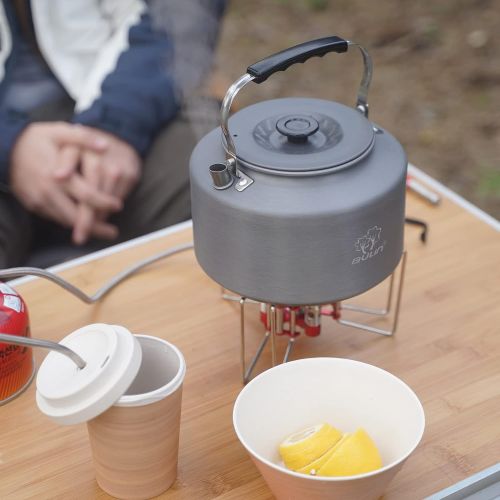  Bulin Camping Kettle 2.2L/1.6L Aluminum Alloy Open Campfire Coffee Tea Pot Fast Heating Outdoor Gear Great for Boiling Water Ultralight Portable for Hiking Picnic Travel