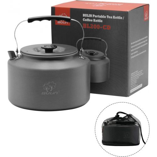  Bulin Camping Kettle 2.2L/1.6L Aluminum Alloy Open Campfire Coffee Tea Pot Fast Heating Outdoor Gear Great for Boiling Water Ultralight Portable for Hiking Picnic Travel