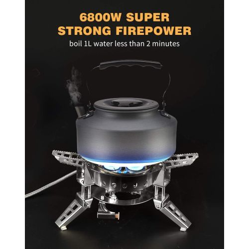  Bulin Camping Gas Stove Burner 3500W/3800W/5800W/6800W Adjustable Ultralight Backpacking Stove Windproof Camp Portable Propane Stove for Camping Hiking Backpack Outdoor