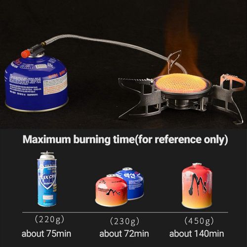  Bulin Backpacking Stove 3800W/5800W/6800W Camping Gas Stove Portable Camp Stove Folding Lightweight Windproof Propane Stove for Outdoor Camping Hiking