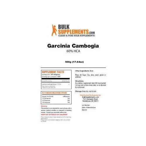  BulkSupplements Garcinia Cambogia 60% HCA Powder (1 Kilogram)