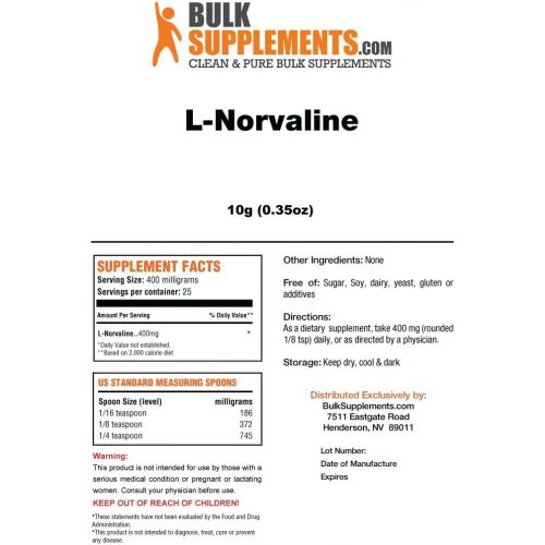  BulkSupplements L-Norvaline Powder (1 Kilogram)