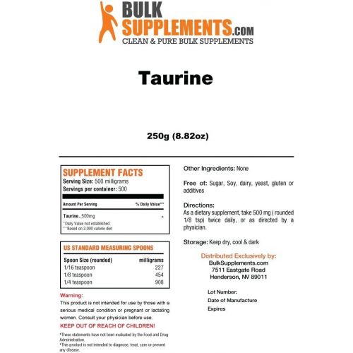 BulkSupplements Taurine Powder (25 kilograms)