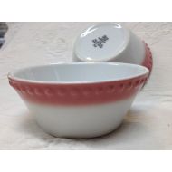 /BullfrogHollow Mayer China Bowls, Manger Hotels China, #365, Pink Rimmed Bowls, Restaurant China, Railroad China