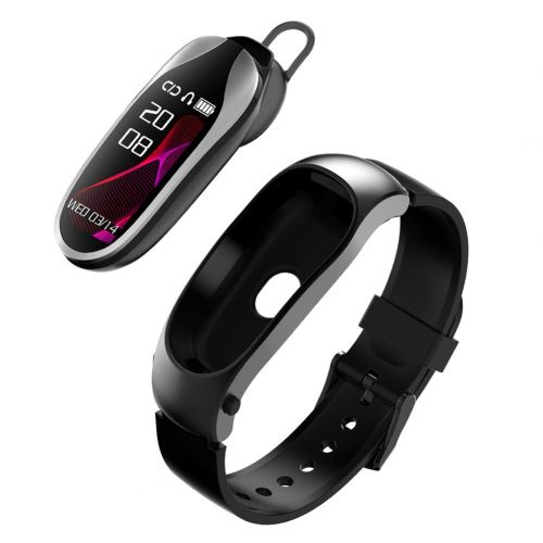  Bullker Bluetooth Headset Heart Rate Passometer Fitness Smart Bracelet for Android iOS
