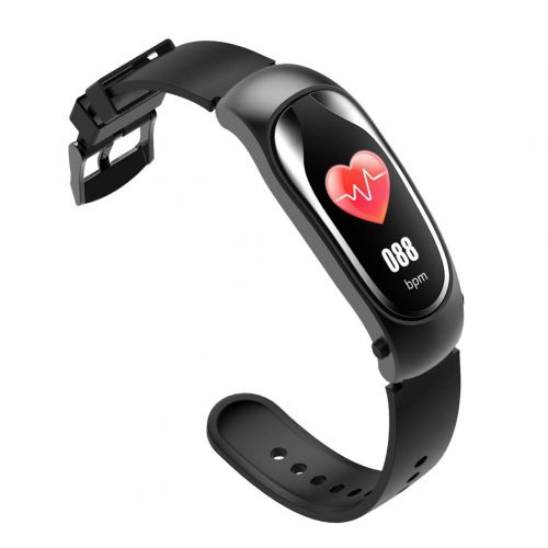  Bullker Bluetooth Headset Heart Rate Passometer Fitness Smart Bracelet for Android iOS