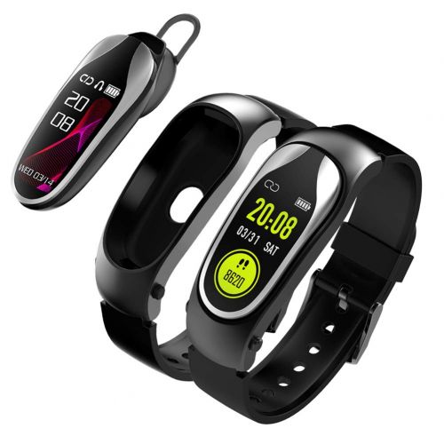  Bullker Bluetooth Headset Heart Rate Passometer Fitness Smart Bracelet for Android iOS