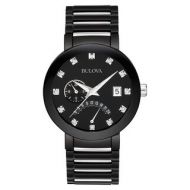 Bulova Mens 98D109 Black Stainless Steel Water-resistant Calendar Date Watch by Bulova