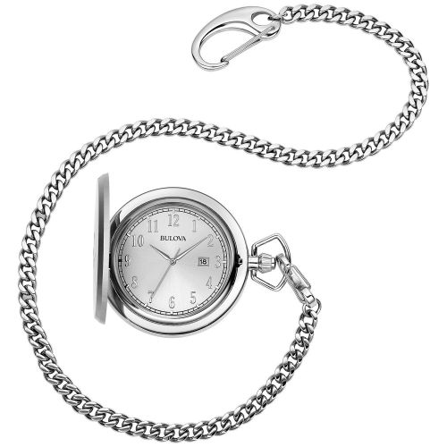  Bulova 96B270 Mens Classic Stainless Steel Pocket Watch by Bulova