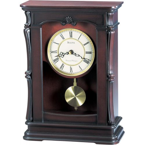  Bulova B1909 Abbeville Clock, Walnut Finish