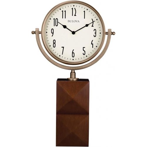  Bulova B5403 Park Avenue Tabletop Clock, 14, Cherry Finish