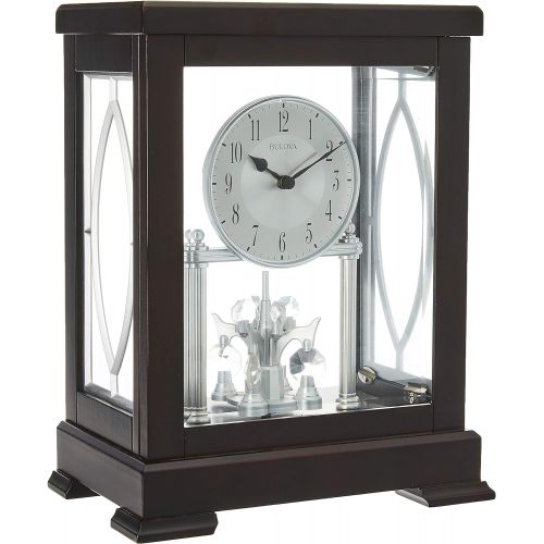  Bulova Empire Anniversary Mantel Clock, Brown