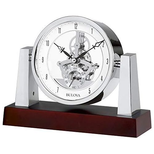  Bulova B7520 Largo Clock, Dark Mahogany Finish