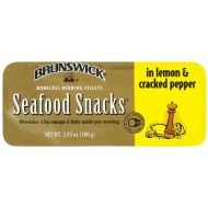 Bumble Bee Brunswick Boneless Herring Fillet Seafood Snacks, Lemon and Cracked Pepper, 18 Count
