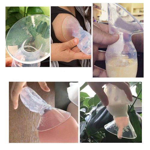  [아마존베스트]Bumblebee Breast Pump Manual Breast Pump Breastfeeding Collection Cups Pink Pump Stopper lid Pouch...