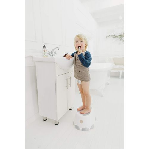 범보 Bumbo Step Stool, Cool Grey, White