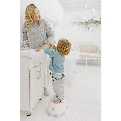 범보 Bumbo Step Stool, Cool Grey, White