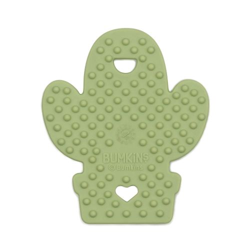 범킨스 Bumkins Silicone Teether, Textured, Soft, Flexible, Bacteria Resistant  Blue Cloud